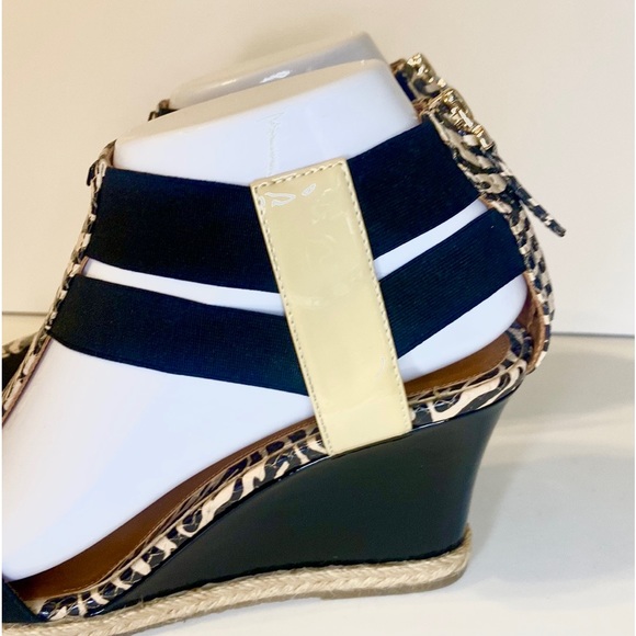 Fendi Carioca Zebra Wedge Sandals Size 38 - Picture 7 of 14